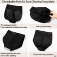 thumbnail image 5 of MISS MOLY Womens Mid Waist Padded Butt Lifter Tummy Control Panties Underwear with Removable Pads, 5 of 6
