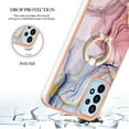thumbnail image 5 of TECH CIRCLE For Galaxy A15 Case,360 Rotatable Marble Pattern Shiny Ring Holder Kickstand Soft TPU Girls Women Case Shockproof Protective Phone Case for Samsung Galaxy A15 6.5" 2024,Rose, 5 of 6