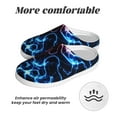 thumbnail image 6 of Xecao Red And Blue Lightning Print Cotton Slippers Fuzzy Warm Cozy Slippers Non Slip House Slippers For Indoor Outdoor Cotton Slippers House Slippers-8, 6 of 7
