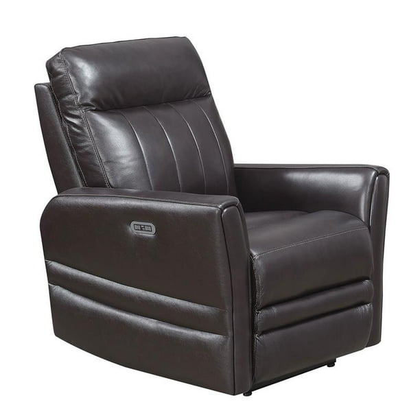 Coaca Brown Leather Power Recliner, Leather Power Recliner Chair Canada
