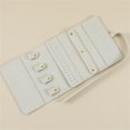 thumbnail image 4 of LCXmlly Compact Jewelry Roll Slim Portable Faux Leather Jewelry Roll Multifunctional Rings Necklaces Earrings Bracelets Watch Travel Storage Organizer, 4 of 9