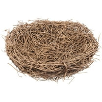 OUNONA Artificial Rattan Nest Light Brown Decorative Craft Ornament for Home Decor and Seasonal Decoration