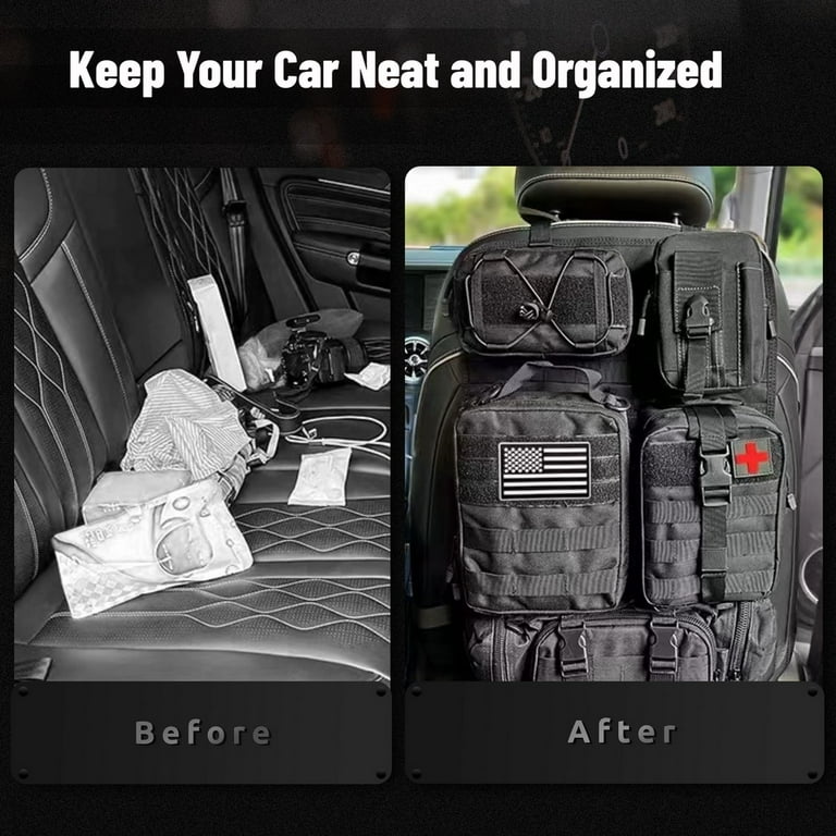Universal Tactical Car Seat Back Organizer Bag,Molle Seat Back