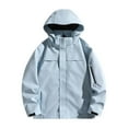 thumbnail image 3 of Rain Jackets for Men 2025 Lightweight Windproof Waterproof Outdoor Zip Up Hooded Jacket with Pockets Windbreaker Coat, 3 of 5