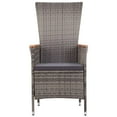 thumbnail image 4 of vidaXL Patio Chairs 2 Pcs Patio Rattan Dining Chair with Cushions Poly Rattan, 4 of 5