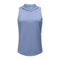 thumbnail image 3 of Women's Summer Sleeveless Hooded Tank Top Workout Athletic Hoodie (Purple L), 3 of 3