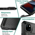 thumbnail image 6 of for iPhone 13 Case, Military Grade IP68 Waterproof Dustproof Shockproof Full Body Sealed Underwater Case with Built-in Screen Protector Heavy Duty Metal Rugged Defender Phone Case,Black, 6 of 9