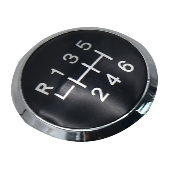 Gear Shift Knob Cap with Emblem Cover Silver Black ABS Plastic Leather for T5 T5.1 Replacement Car Trim Easy Install