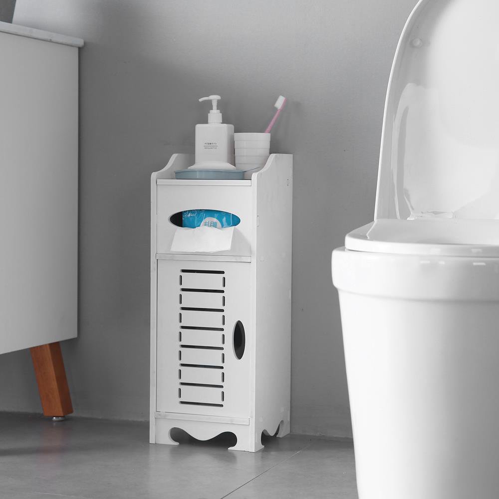 Zimtown Bathroom Floor Storage Organizer Unit with 1 Door