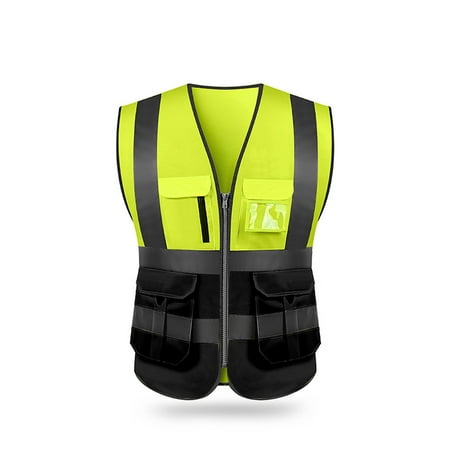

Docooler High Visibility Reflective Safety Vest Reflective Vest Multi Pockets Workwear Working Clothes Day Night Motorcycle Cycling Warning Safety Waistcoat