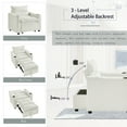 thumbnail image 2 of Jopath 3 in 1 Convertible Sleeper Chair Bed,Sleeper Sofa Chair with Pull-out Bed,Cupholder,Adjustable Backrest for Living Room Apartment Small Space,Beige, 2 of 10
