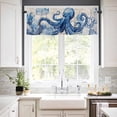 thumbnail image 3 of Kitchen Curtains and Valances Set, Rod Pocket Window Valance 18 Inch Window Curtain Panels for Living Room Bedroom Laundry, 27.5x36in, 3 Pieces, 3 of 7