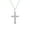 Silver, variant on S. Leaf Women's Cross Necklace 14k Gold Plated Sterling Silver Cross Necklace Gold Cross Pendant (Silver)