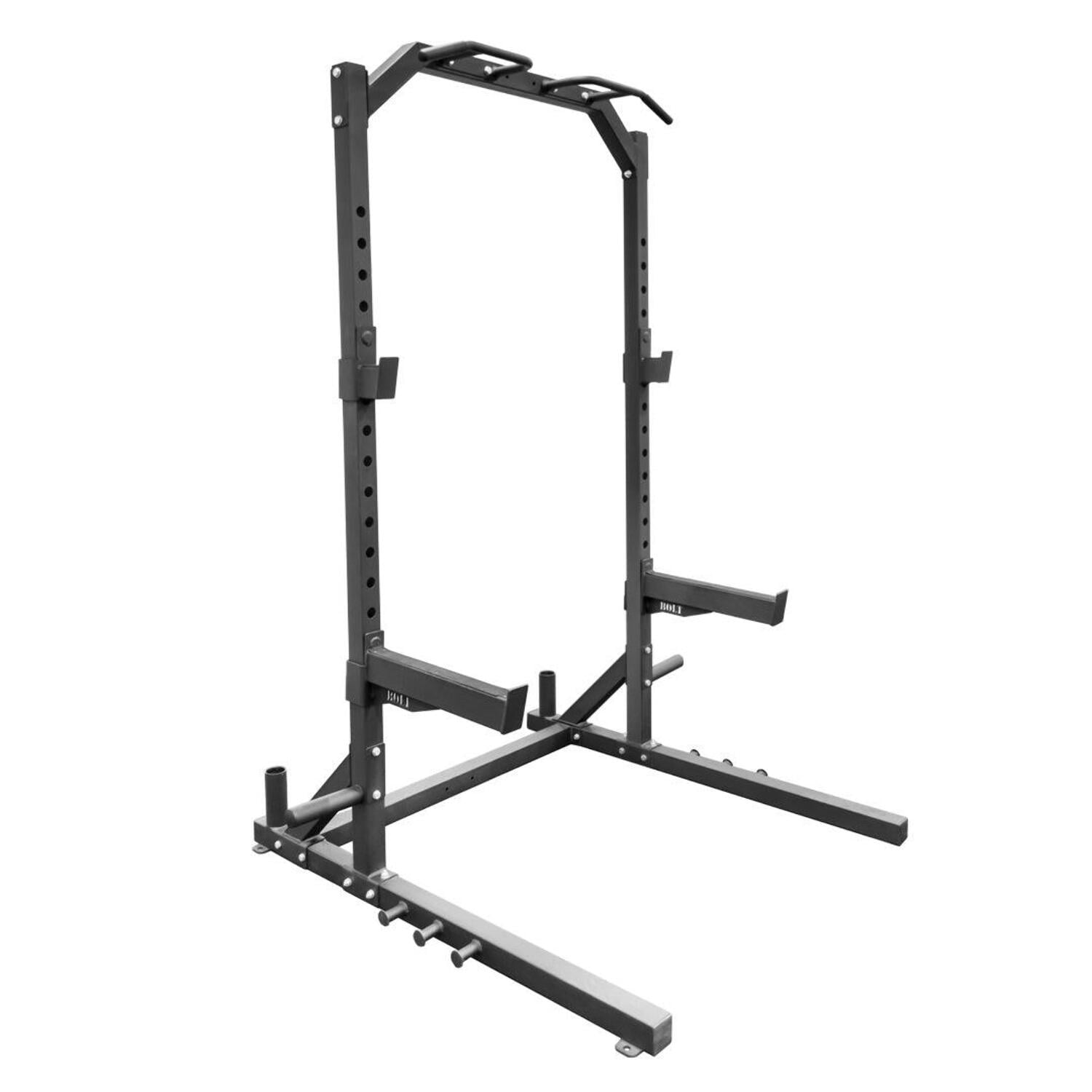 GRIND Fitness Chaos 4000 Power Rack 6 Weight Plate Holders Barbell Holder 1500 lbs Weight Limit Spotter Arms Textured Multi Grip Pull Up Bar Heavy Duty J Cups Ships in 2 Boxes Walmart