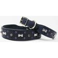 thumbnail image 3 of Small 13''- 17'' Soft Genuine Leather Beaded Padded Dog Puppy Collar  60AA219NV, 3 of 3