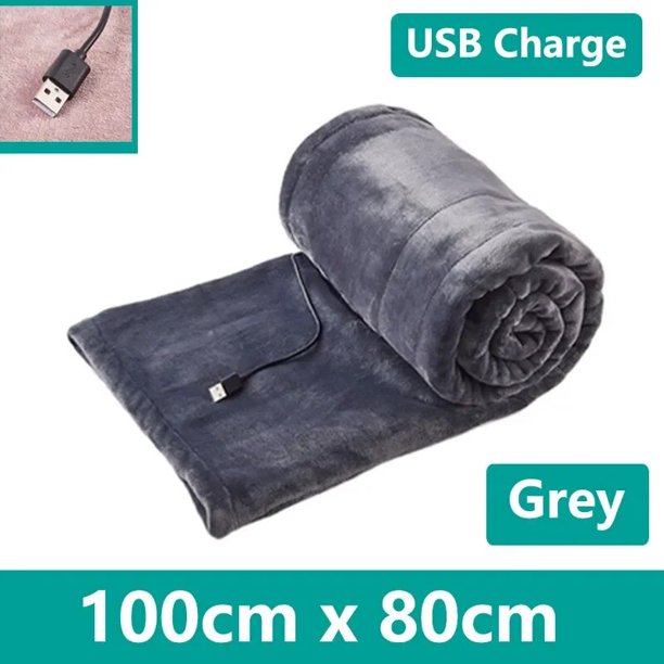 Manta eléctrica con carga USB para el sofá, manta de calefacción de franela con calefacción, 5V, 3 niveles de Control, invierno, nueva
