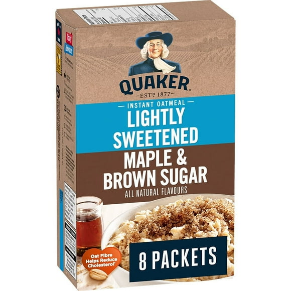 Quaker Instant Oats Hot Cereal Lightly Sweetened Maple & Brown Sugar, 304 GM