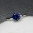 thumbnail image 3 of HeartsAndYou 2ct Natural Blue Sapphire Engagement Ring 6 Prong Solitaire 14k SOLID White Gold, 3 of 8