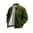 thumbnail image 2 of Mohiass Bomber Jacket Men Zip Up Lightweight Jackets Casual Stylish Fall Winter Coats Windbreaker Clothing with Pockets Green 2XL, 2 of 4