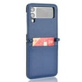 thumbnail image 6 of TECH CIRCLE for Samsung Galaxy Z Flip3 5G 2021 Case,Premium Lychee Texture PU Leather Wallet Case with Card Slot Shockproof Slim Fit Protective Phone Case,Darkblue, 6 of 7