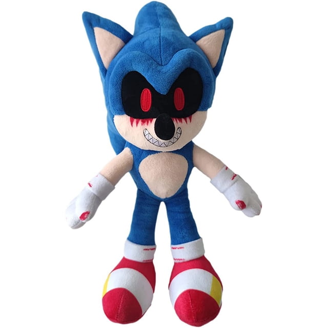 UIQCBHD Juguete de Peluche Blood Sonic.exe de 14,6 Pulgadas, Regalos de Peluche Dark Sonic.exe para fanáticos