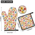 thumbnail image 3 of Pioneer Flower Floral Print Pattern 1-Pack Oven Mitts Set, Heat Resistant Kitchen Gloves, 7.7" X 12", 3 of 3