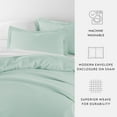 thumbnail image 4 of Ultra Soft & Breathable - Duvet Cover Set - King/Cal-King Aqua Bedding by Comfort Canopy, 4 of 11