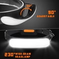 thumbnail image 3 of Linterna Frontal LED Recargable, IPX6, Resistente Al Agua, 1500 Lúmenes, 3 Modos de Luz para Actividades Al Aire Libre Como Acampar, Correr y Pescar., 3 of 5