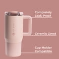 thumbnail image 3 of HydroJug Coffee Traveler 20 oz - Leak-Resistant, Ceramic-Lined Insulated Travel Coffee Mug for Hot or Cold Drinks with Flip Lid, Dusty Rose, 3 of 6