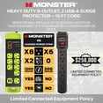 Monster Power Strip Surge Protector with USB Ports, Heavy Duty