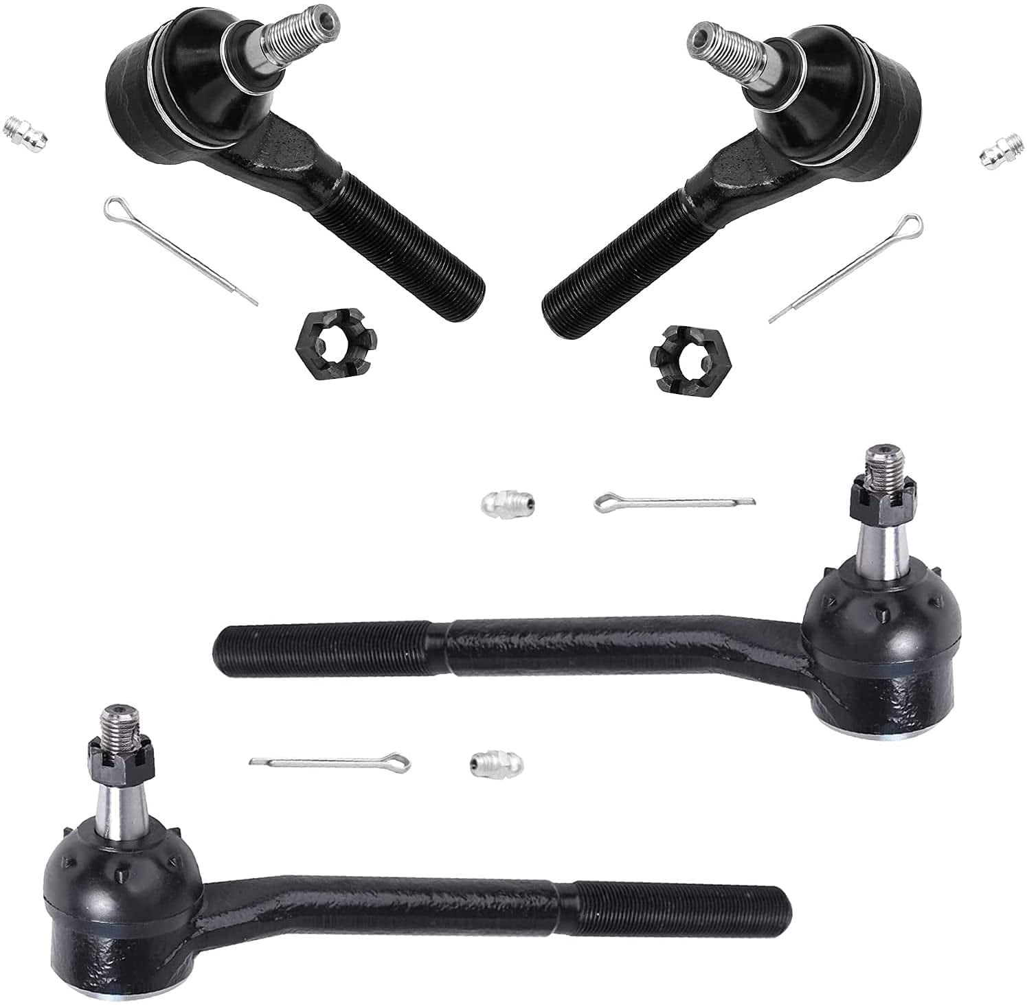 Detroit Axle - 4WD Front End Kit for Chevy Blazer S10 GMC Jimmy Sonoma Isuzu Hombre Oldsmobile Bravada, Upper Control Arms Lower Ball Joints Sway Bars Tie Rods Adjusting Sleeves Idler Arm Replacement