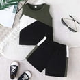 thumbnail image 2 of Jamsmile Toddler Boys Outfit Sets Short Sleeve Casual Sleeveless Tshirts Vest + Short Pants 2 Piece Children Boys sports sets, 2-3 Years, 2 of 8