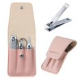 thumbnail image 1 of Set de cortaúñas Atimier, 6 unidades, con funda de piel sintética para mujer, 1 of 6