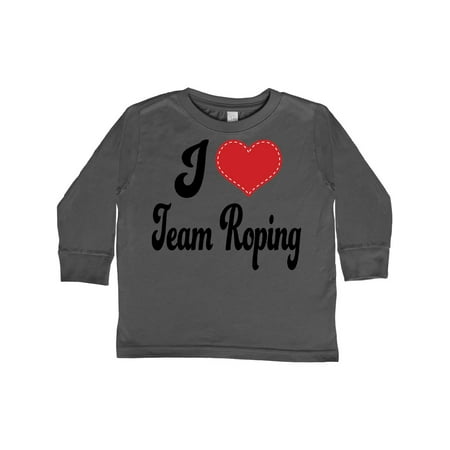 

Inktastic I Love Team Roping Gift Toddler Boy or Toddler Girl Long Sleeve T-Shirt