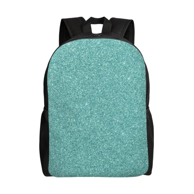 Balery Teal Green Glitter Mochila - Mochila Estilosa y Duradera para Laptop de 15 Pulgadas con Tela Oxford Impermeable