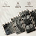 thumbnail image 6 of Elephant Stock Vintage Ship Wheel Wall Art - Horizontal Multi Panel Canvas - Living Room Wall Decor - Nautical Multi Panel - Gray And Blue Decor - 68" x 30", 6 of 8