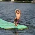 thumbnail image 6 of Aqua Lily Pad 20 Ft Bullfrog Water Playground Floating Foam Island, Green/Yellow, 6 of 11