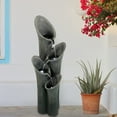 thumbnail image 3 of Willwolf Water Fountain Outdoor with LED Lights, Resin Waterfall Fountain for Patio Garden Yard Lawn, 3 of 10