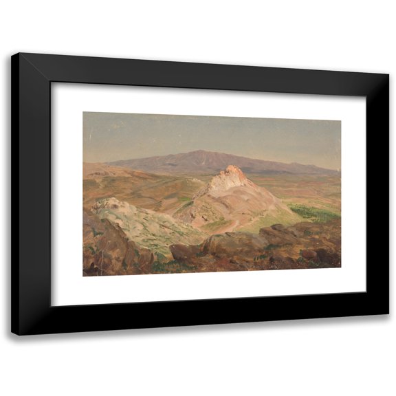 Frederic Edwin Church 14x11 Black Modern Framed Museum Art Print Titled - Mount Pentelicus (1869)