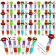 thumbnail image 1 of BESARME Paquete de 48 bolígrafos multicolor con temática deportiva, 1 of 7