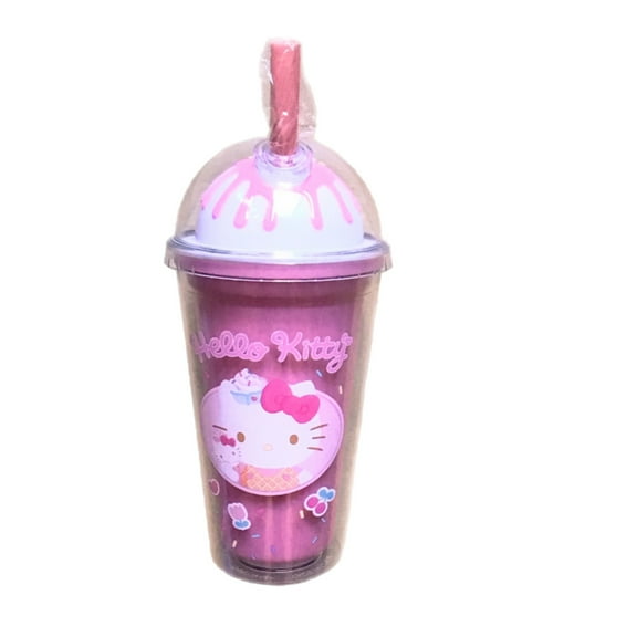 HELLO KITTY ICE CREAM DOME PINK DOUBLE WALL INSULATED TUMBLER 16 OZ