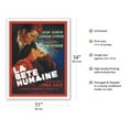 thumbnail image 2 of The Human Beast (La Bête Humaine) - Directed by Jean Renoir - Vintage French Film Movie Poster c.1938 - Fine Art Matte Paper Print (Unframed) 11x14in, 2 of 4