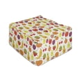 thumbnail image 1 of Fruits Rectangle Pouf, Smiling Banana Funny Mulberry Happy Apricot Peach Hearts Lemons Theme, Under Desk Foot Stool for Living Room Office Ottoman with Cover, 25", Multicolor, by Ambesonne, 1 of 4