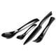 thumbnail image 2 of ¡Compra Ahora y Ahorra!, Juego de cubiertos de acero inoxidable Cuchillo para carne Vajilla Cuchillo Tenedor Tenedor de ensalada Cuchara de postre Negro Akmoler, 2 of 9
