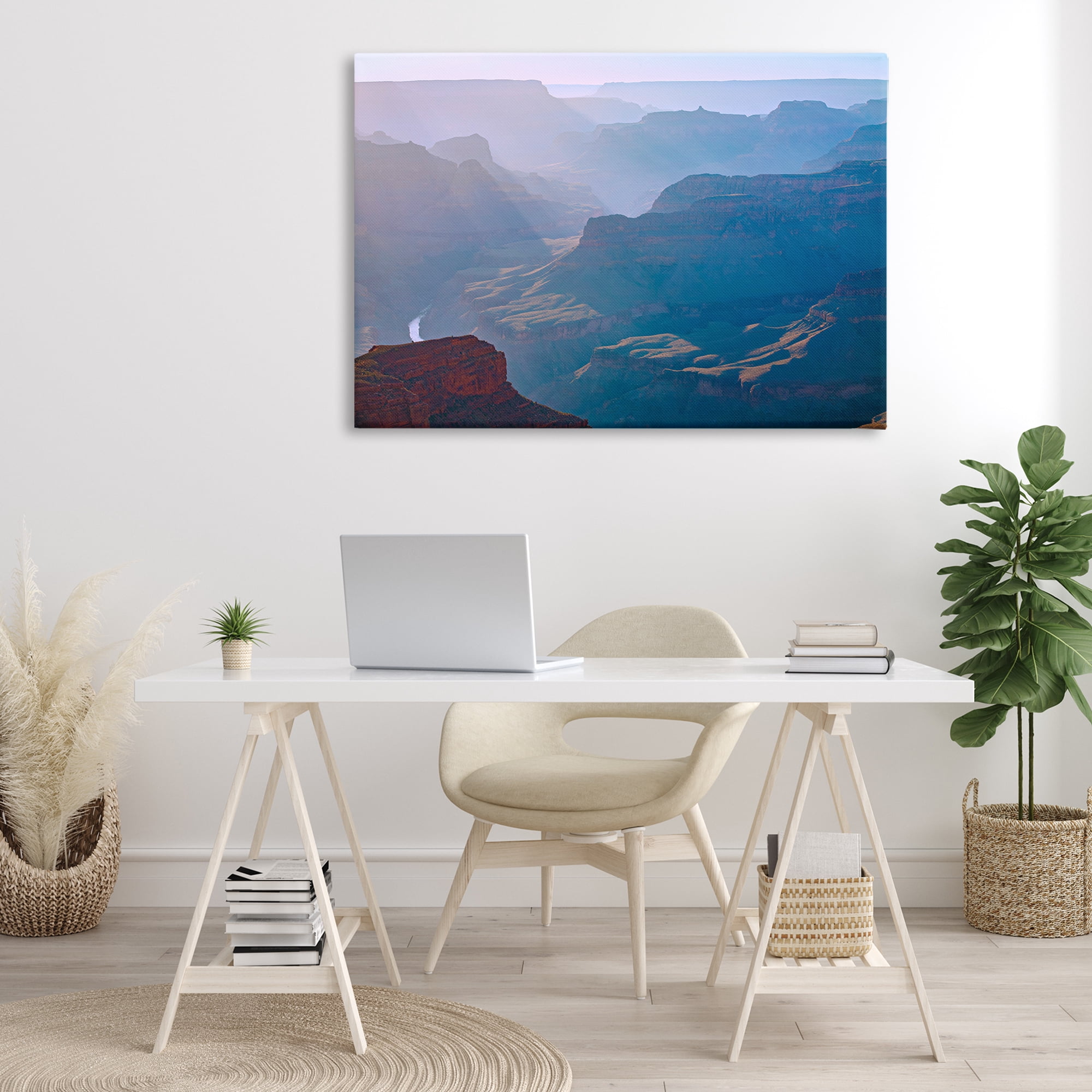 Stupell Industries Sun Rays Mountain Mesa Landscape & Nature Photography Wrapped Canvas Art Print Wall Art, 45 x 30