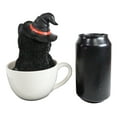 thumbnail image 5 of Witching Hour Halloween Black Cat with Witch Hat In Tea Cup Pet Pal Figurine, 5 of 6