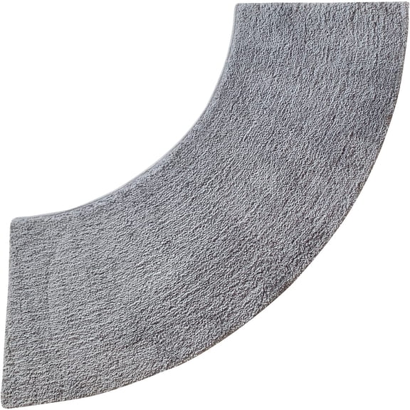 Curved Bath Rug, Curved Shower Mat, 18 X 56inch Microfiber Soft Curved Bath Mat for Round Shower, Machine Washable, for Quadrant Shower Stall and Rv Bathroom. (Gray)