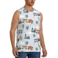 thumbnail image 2 of Bixox Men's Trains And Cactuse Printed Shirt Sleeveless Fitness Tank Top-X-Large, 2 of 5