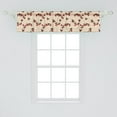 thumbnail image 2 of Ambesonne Garden Window Valance, Blossoming Branches of Apple and Flying Butterflies Spring Seasonal Art, Curtain Valance for Kitchen Bedroom Decor with Rod Pocket, 54" X 12", Pale Peach Vermilion, 2 of 3