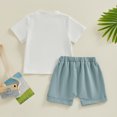 thumbnail image 3 of Bagilaanoe 2pcs Toddler Baby Boy Shorts Set Short Sleeve Letter Print T Shirt Tops + Shorts 6M 12M 18M 24M 3T Kids Casual Summer Clothes, 3 of 8